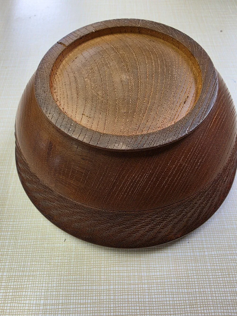 Carved And Inlaid Treen Wooden Bowl